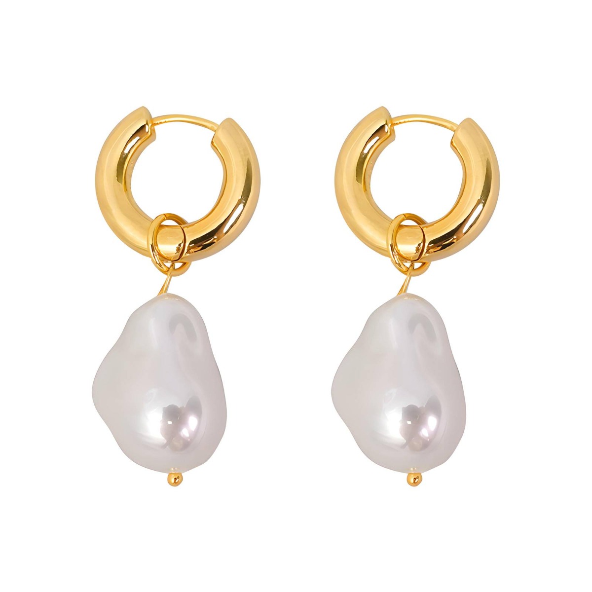 18K gold plated Stainless steel earringss, Intensity 