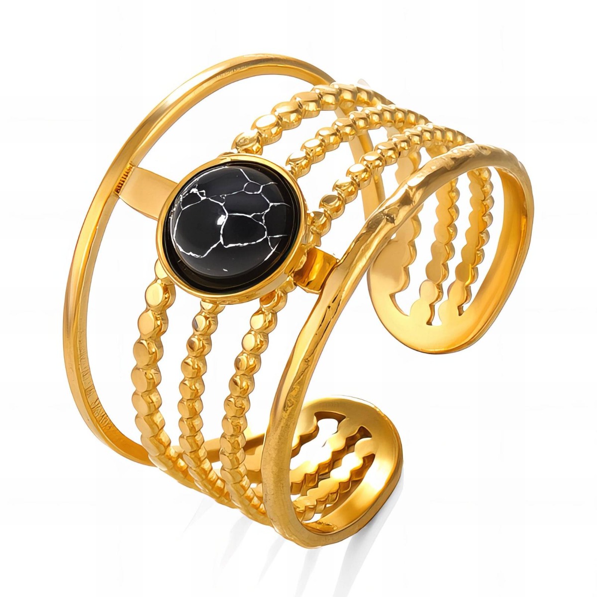 18K gold plated Stainless steel finger ring 1, Intensity 