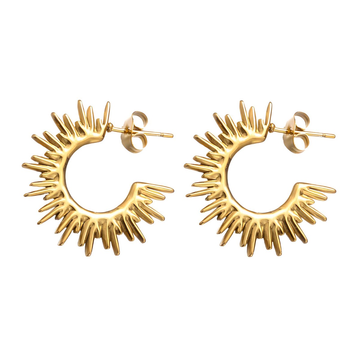 18K gold plateed Stainless steel Earrings, Intensity 