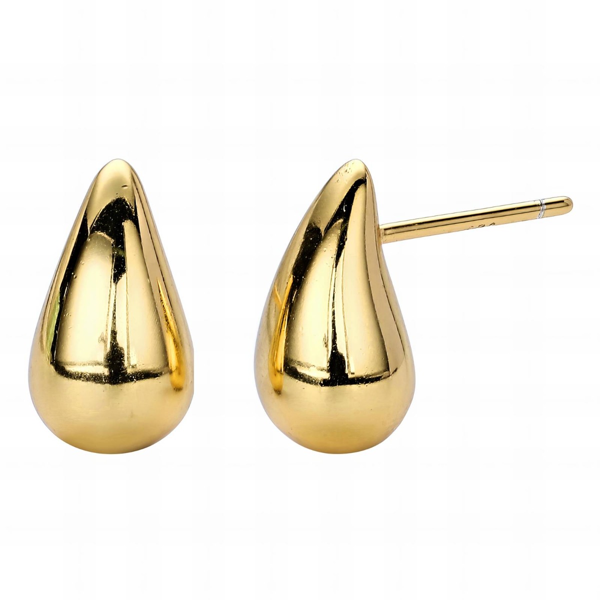 18K gold plated Stainless steel "Teardrops" earrings, Intensity 