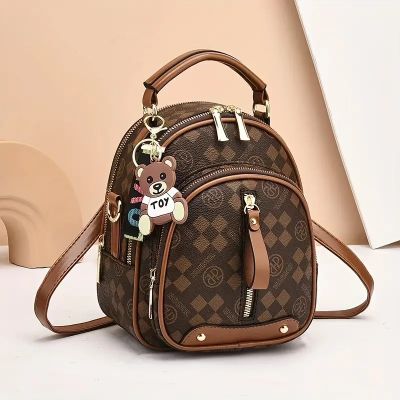 Trendy New Small Backpack, Stylish Dual-Use Shoulder Bag, Versatile Women'S Bag, Comfortable for Work And Commuting.