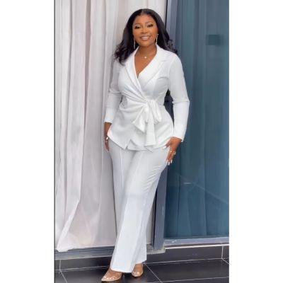 Women's Formal Office Costume Suit Solid Knitting Fabric 