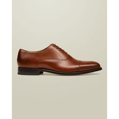 Leather Oxford Shoes - Chestnut Brown