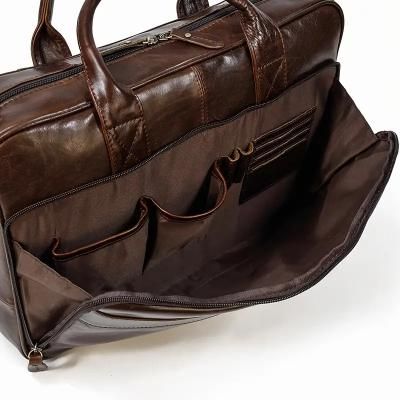 Leather Briefcase Laptop Bag