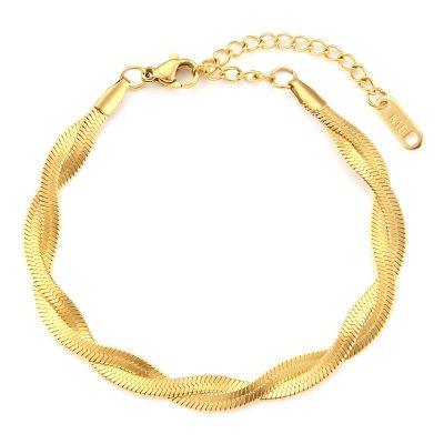 18K gold plated Stainlesss steel bracelet, Intensity 