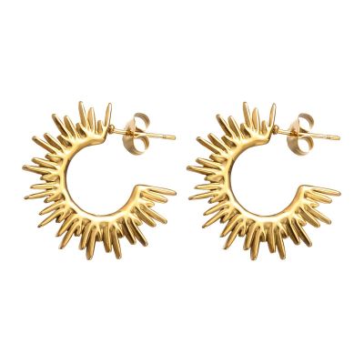 18K gold plateed Stainless steel Earrings, Intensity 