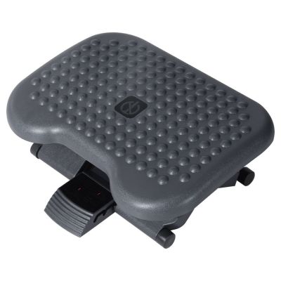 Footrest 3 Position Foot Rest Adjustable Massage Home Office Black