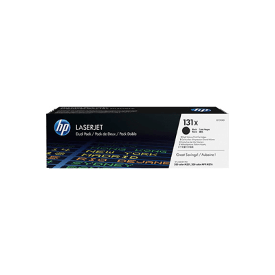 131X HP 131X Black High Capacity Toner Cartridge Twin Pack - CF210XD (Original)
