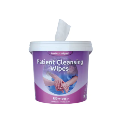 White Patient Cleansing Wipes 150 Sheets EBPC150